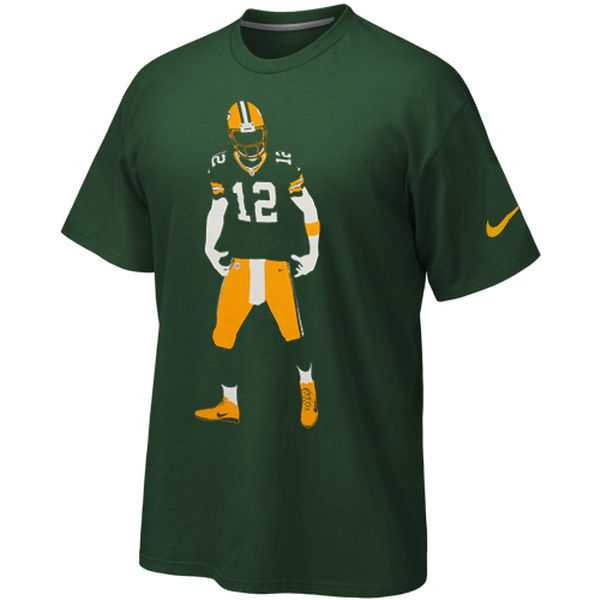 Green Bay Packers Aaron Rodgers Nike Silhouette WEM T-Shirt - Green,We sell and wholesale Green Bay Packers Aaron Rodgers Nike Silhouette WEM T-Shirt - Green on line form chian!